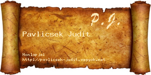 Pavlicsek Judit névjegykártya