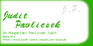 judit pavlicsek business card